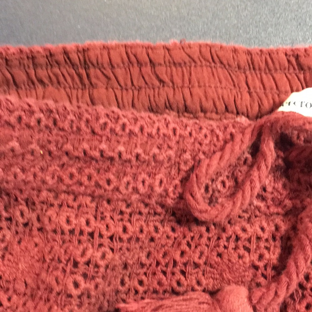 Red Crochet Shorts - Picture 5 of 5